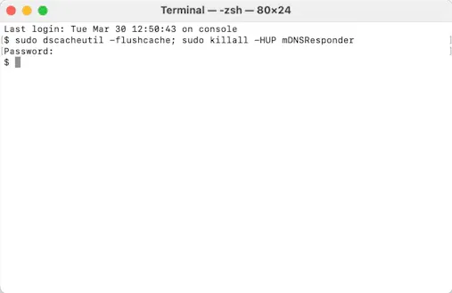 DNS Cache flush in Mac OS