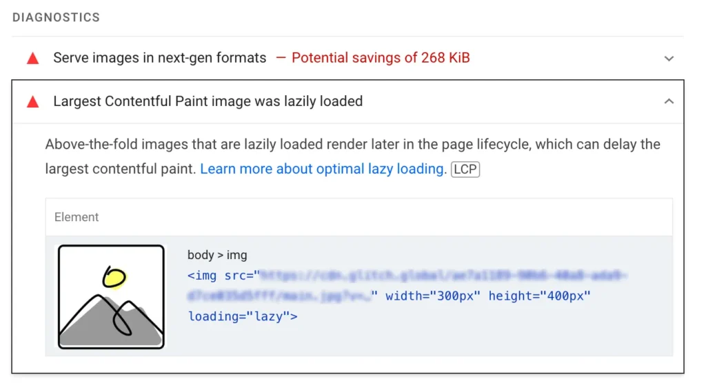 elementor lcp issue