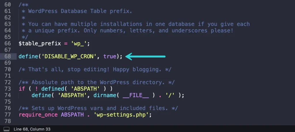 how to disable wp cron in wp-config.php file