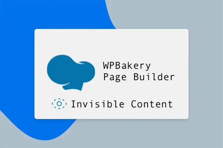 WP Bakery - Invisible Content Issue