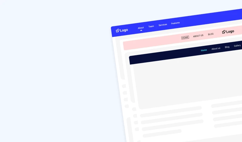 Sticky Header Onepage Website Illustration